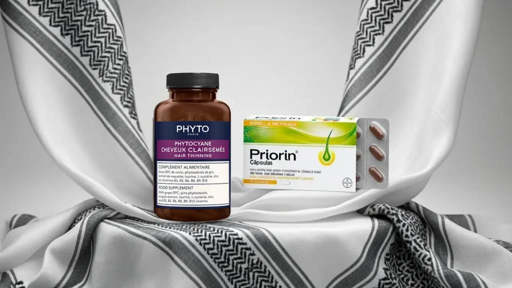 مقایسه قرص فیتو و پریورین در کنار هم بر روی دکوری با جامانه کوردی